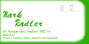 mark radler business card